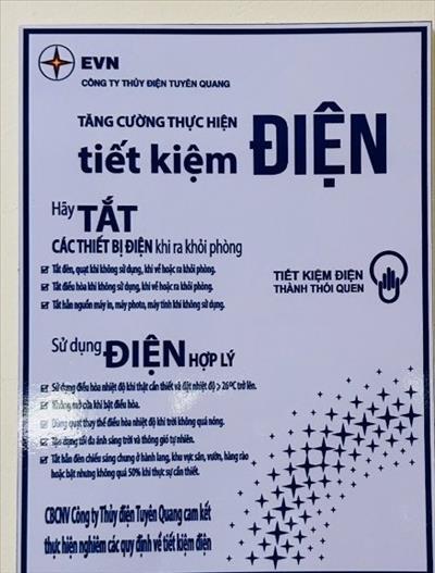 Công ty Thủy điện Tuyên Quang triển khai đồng bộ nhiều giải pháp trong công tác cung ứng điện, tiết kiệm điện